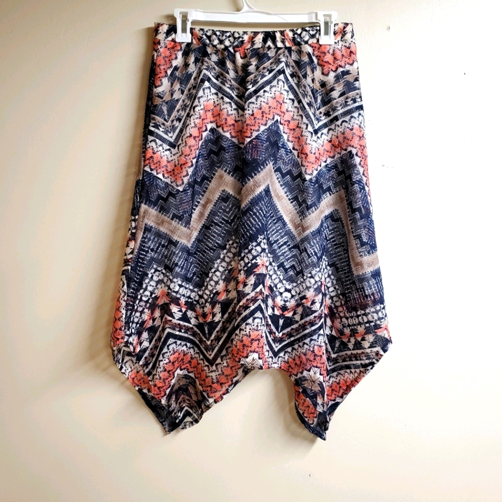 Maurices Asymmetrical Chevron Skirt